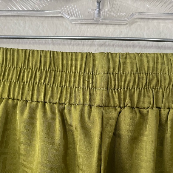 4th & Reckless Geometric Satin Wide Leg Pants in Lime Green Women’s Size L - Picture 13 of 15